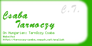 csaba tarnoczy business card